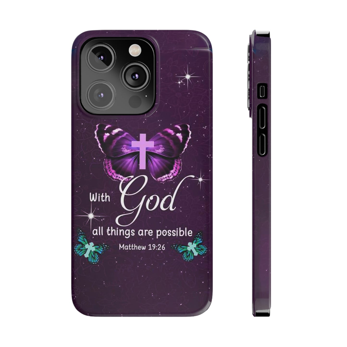 With God All Things Are Possible Phone Case, Christian Phone Cases