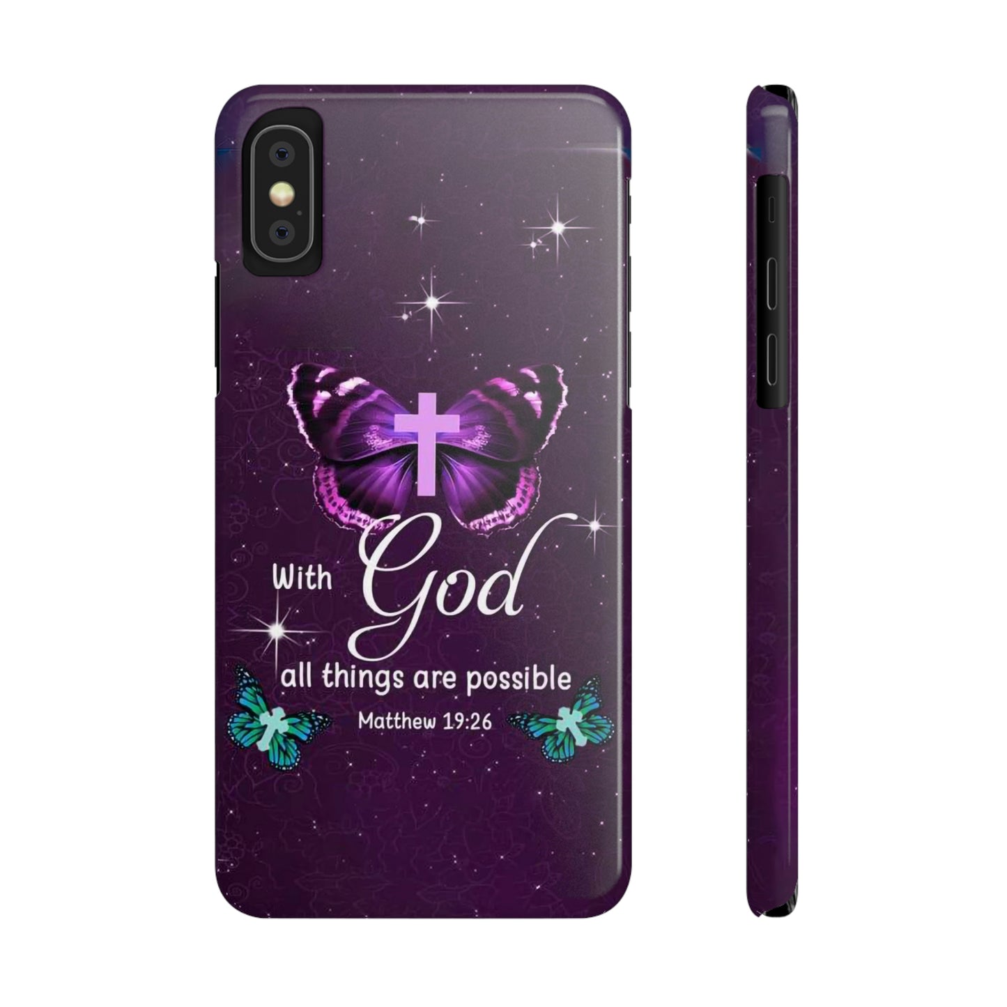 With God All Things Are Possible Phone Case, Christian Phone Cases