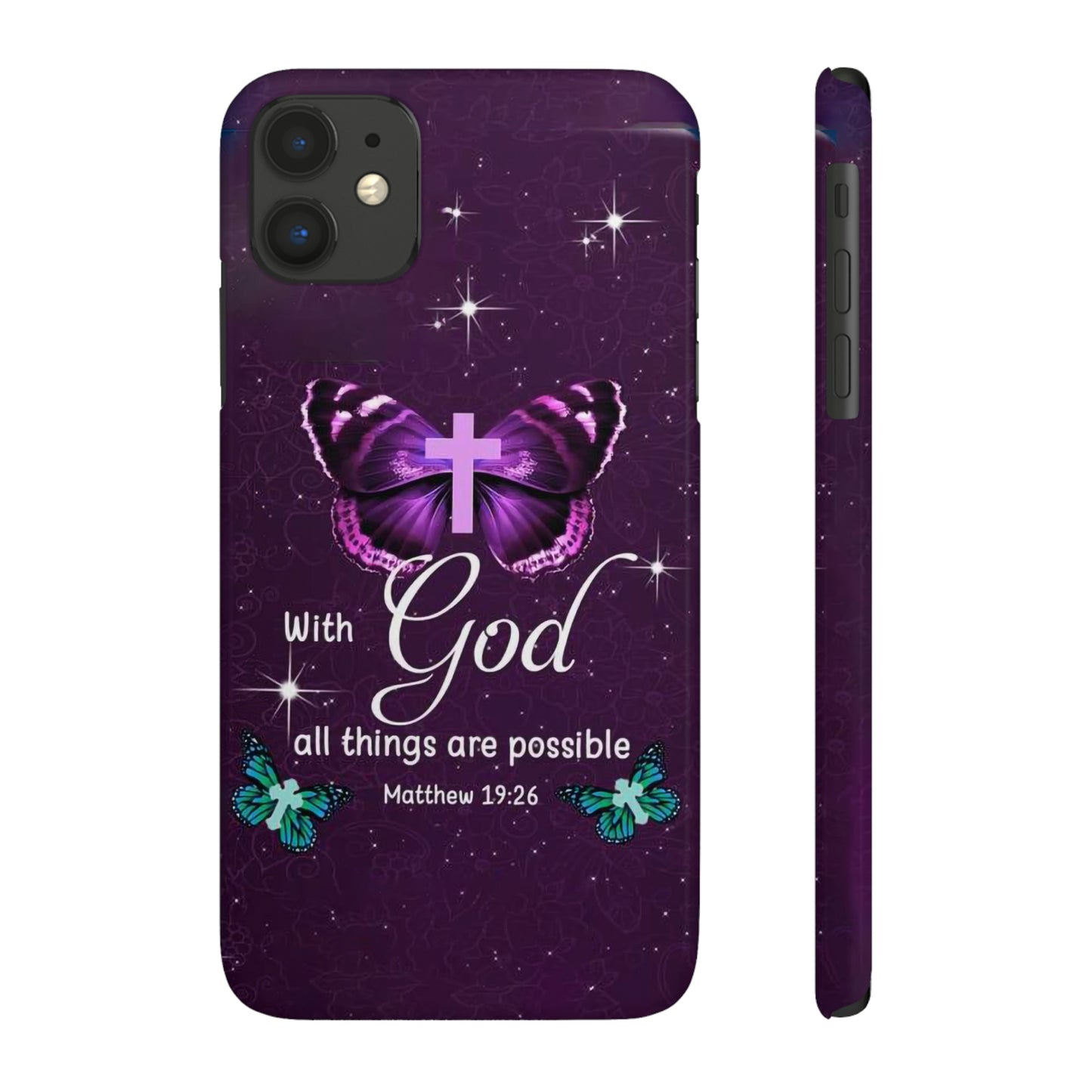 With God All Things Are Possible Phone Case, Christian Phone Cases