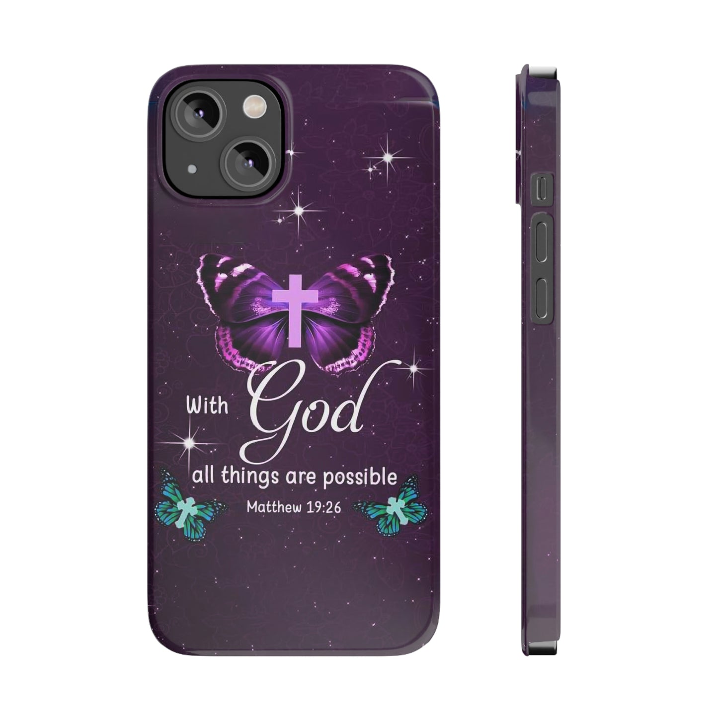 With God All Things Are Possible Phone Case, Christian Phone Cases