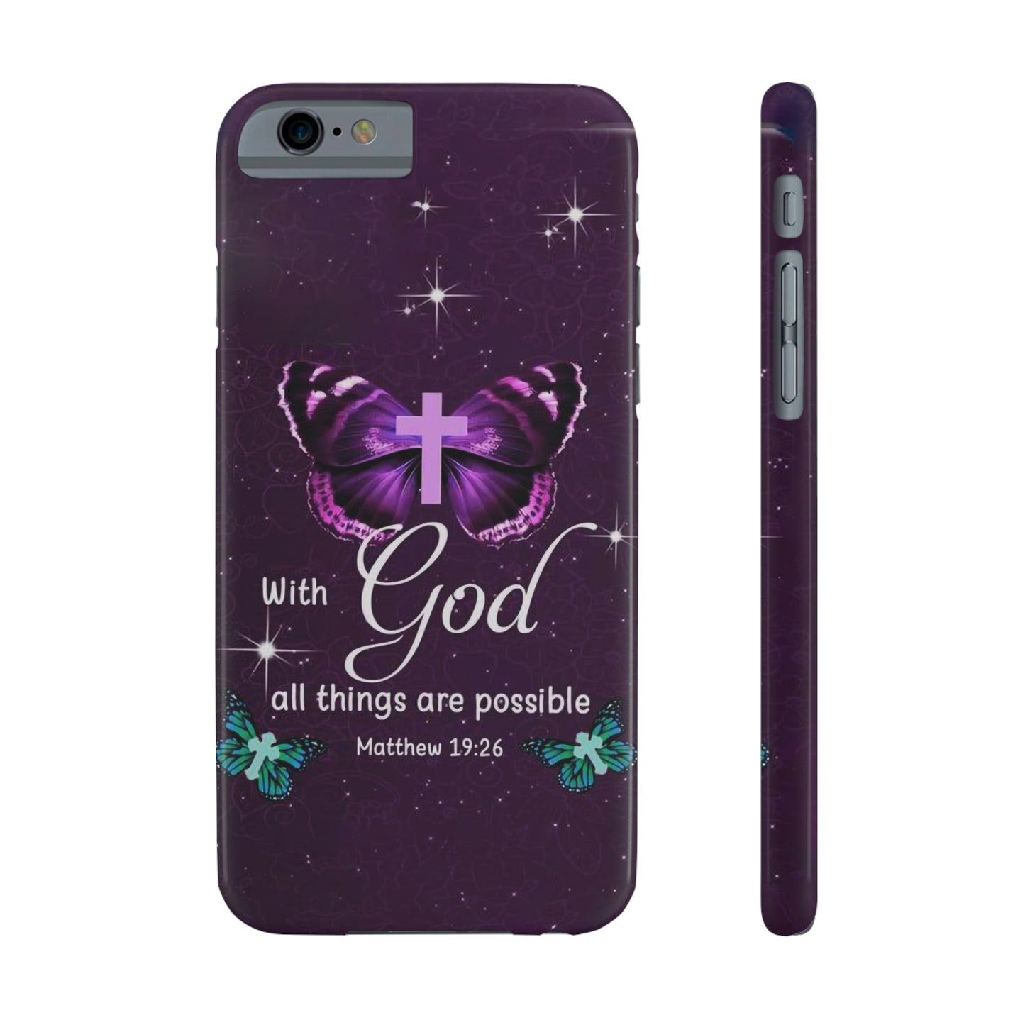 With God All Things Are Possible Phone Case, Christian Phone Cases