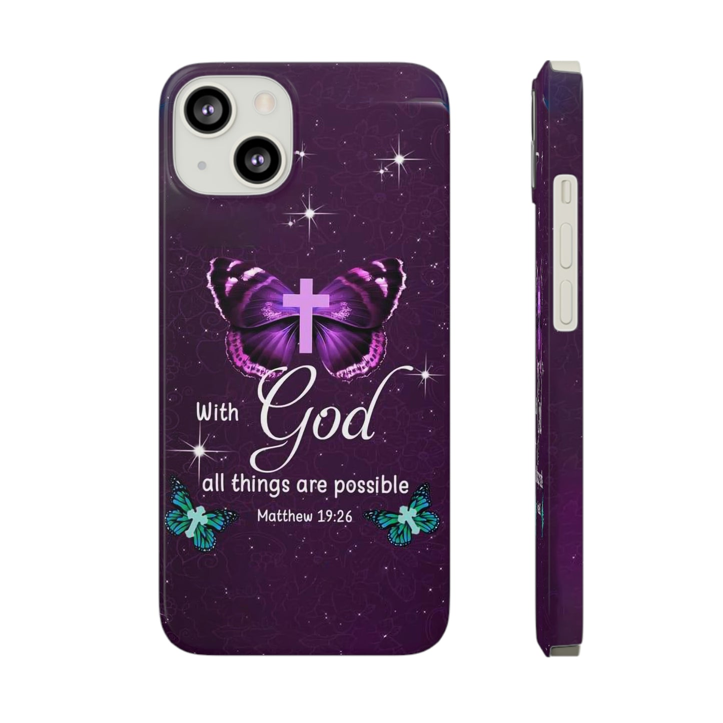 With God All Things Are Possible Phone Case, Christian Phone Cases