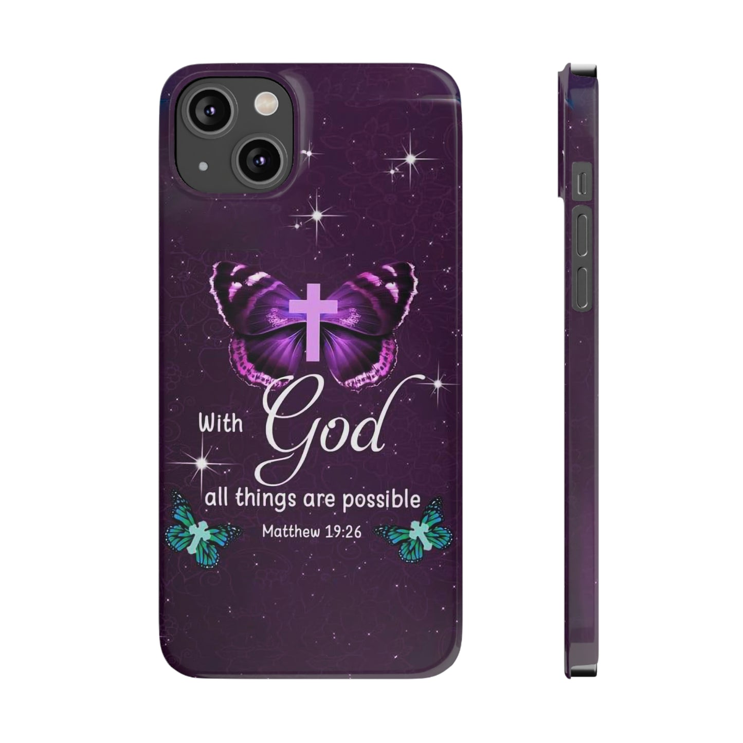 With God All Things Are Possible Phone Case, Christian Phone Cases