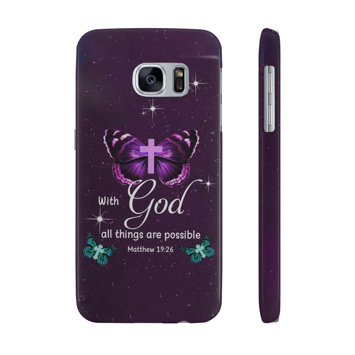 With God All Things Are Possible Phone Case, Christian Phone Cases