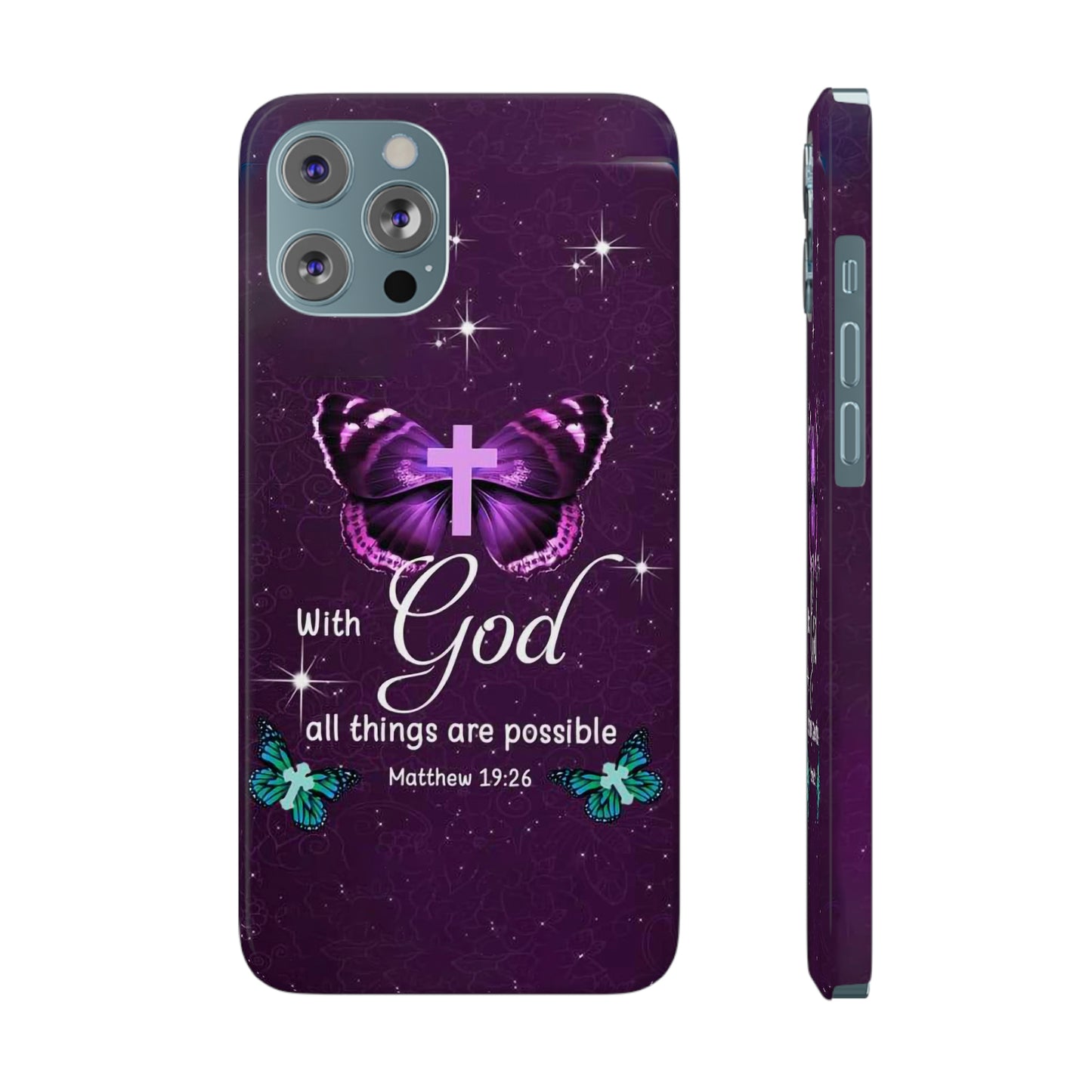 With God All Things Are Possible Phone Case, Christian Phone Cases