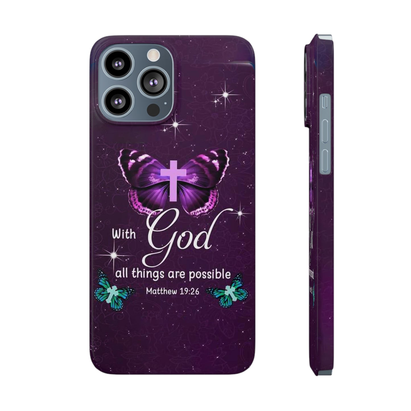 With God All Things Are Possible Phone Case, Christian Phone Cases