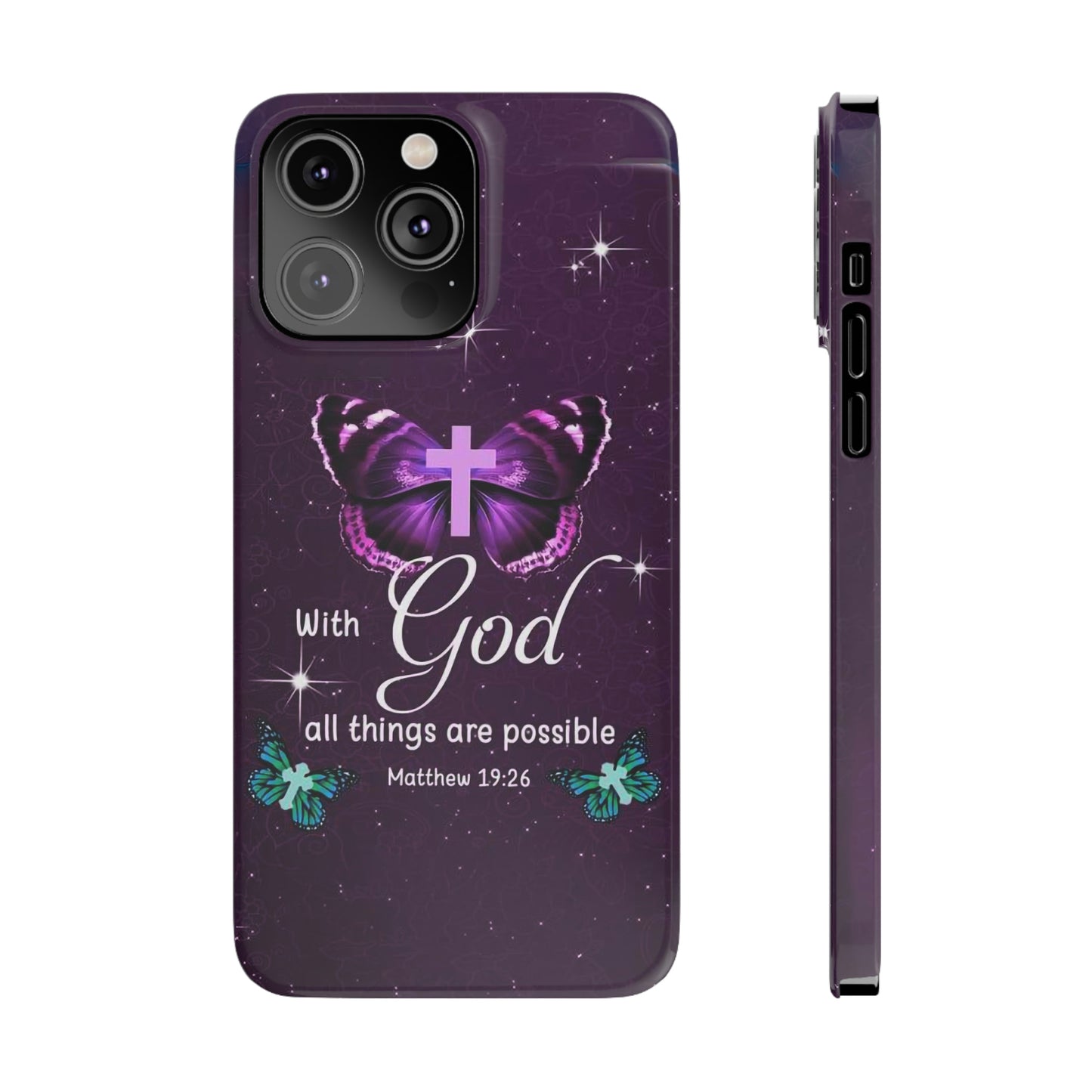 With God All Things Are Possible Phone Case, Christian Phone Cases