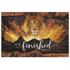 It Is Finished Wall Art, John 19:30 Jesus Lion Wall Art Canvas